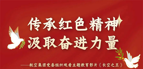 传承红色精神 汲取奋进力量｜航空集团党委组织观看主题教育影片《长空之王》